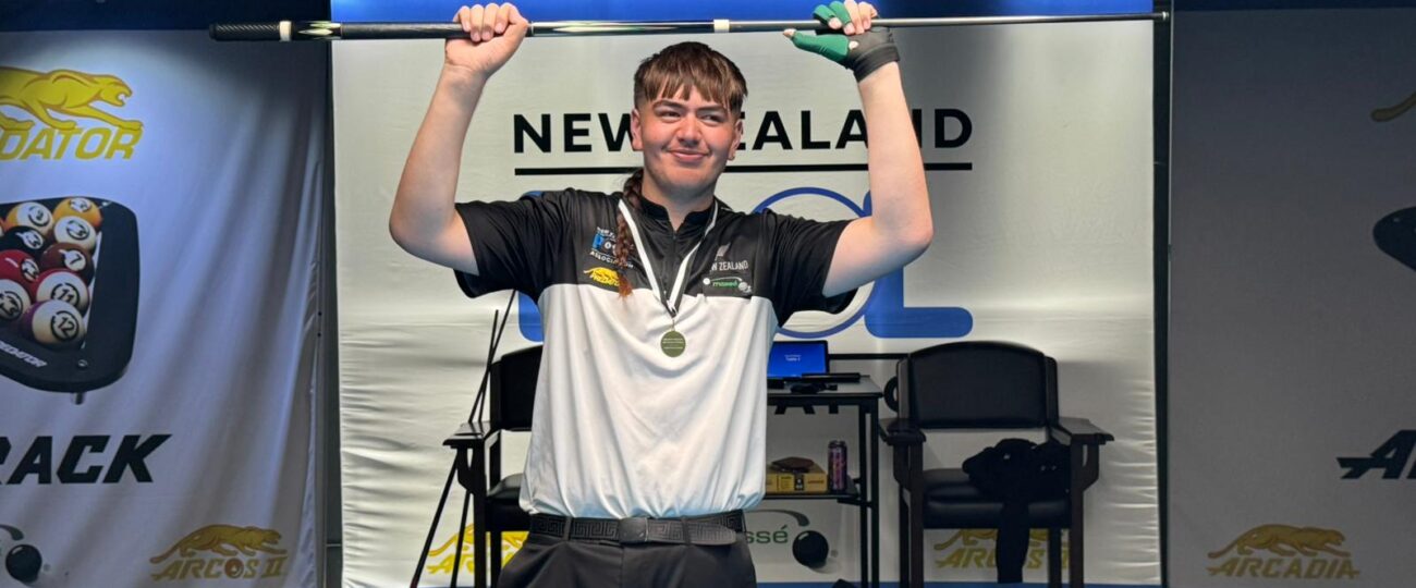 Manaia McQueen dominates the NZPA Predator New Zealand U19 Boys 8-Ball Championship