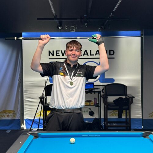 Manaia McQueen dominates the NZPA Predator New Zealand U19 Boys 8-Ball Championship
